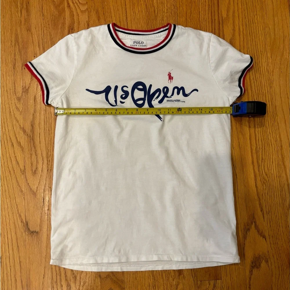 Ralph Lauren Women's US Open Logo Cotton Tee in Pure White XS - Picture 10 of 16